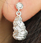 Irregular Waterdrop 925 Sterling Silver Dangling Earrings
