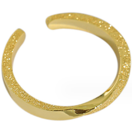 Simple Mobius Circle Office 925 Sterling Silver Adjustable Ring