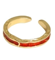 Minimalism Irregular Epoxy 925 Sterling Silver Adjustable Ring