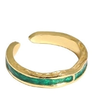 Minimalism Irregular Epoxy 925 Sterling Silver Adjustable Ring